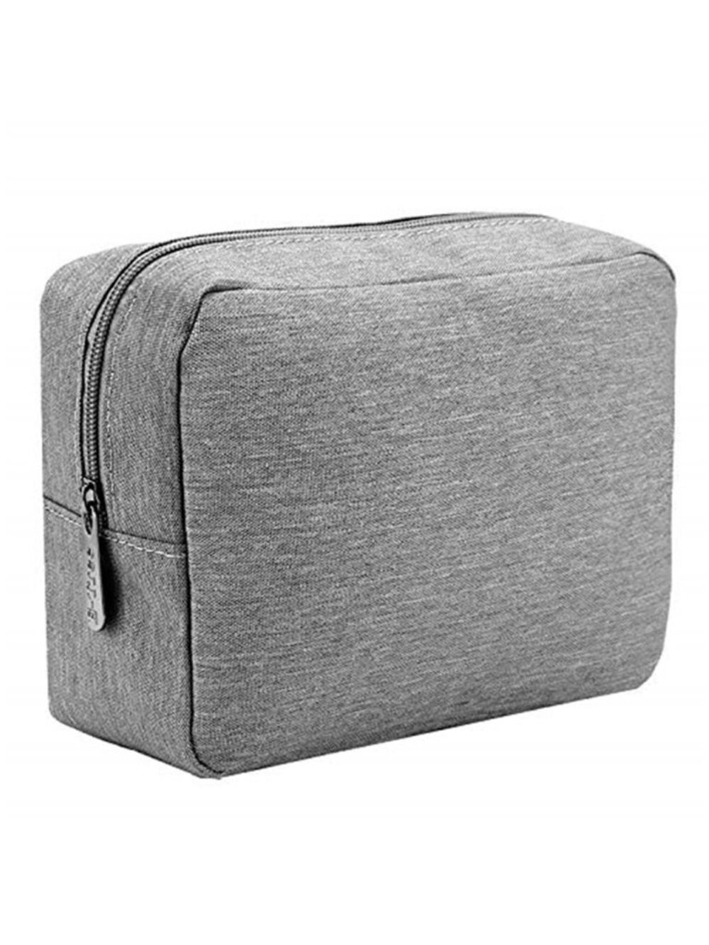Large Canvas Makeup Bag Travel Toiletry Pouch Tech Organizer Cosmetic Case Grey